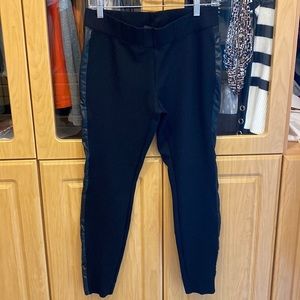 White House Black Market leggings with satin trim